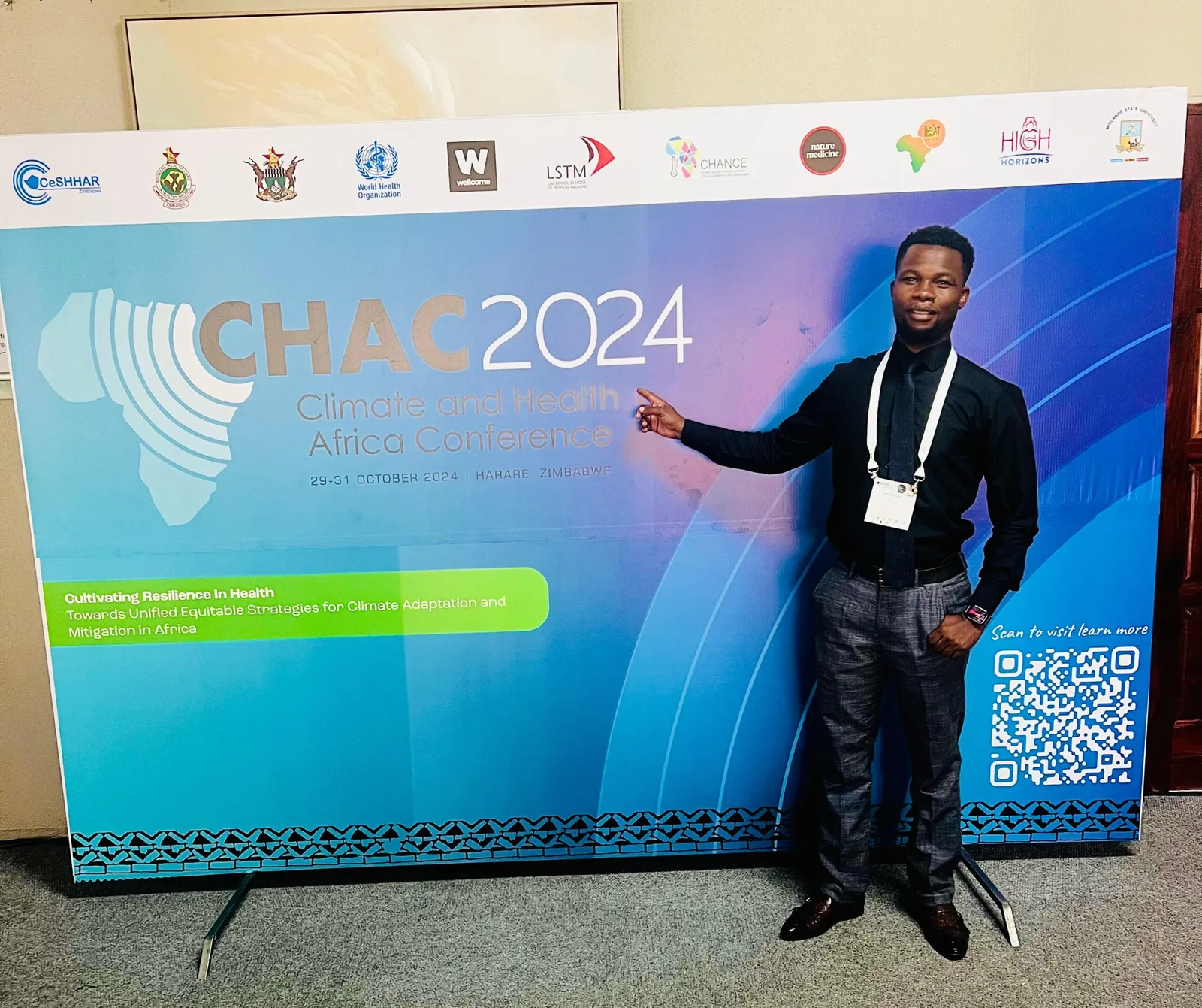 Abel Mavura at the Climate and Health Africa Conference 2024