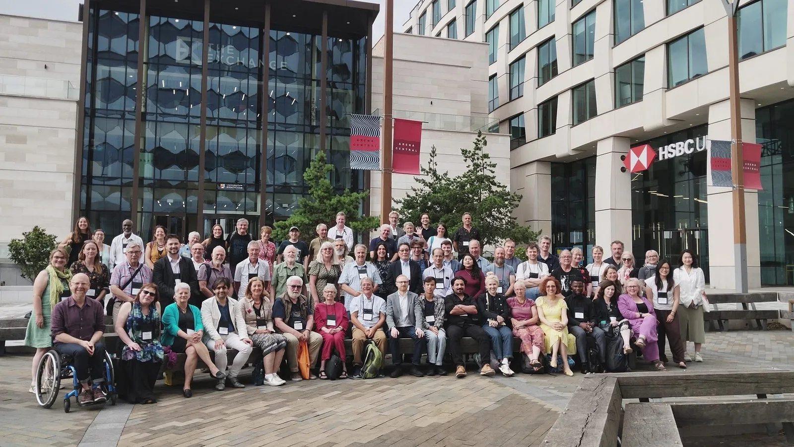 Group photograph of conference delegates outside the venue